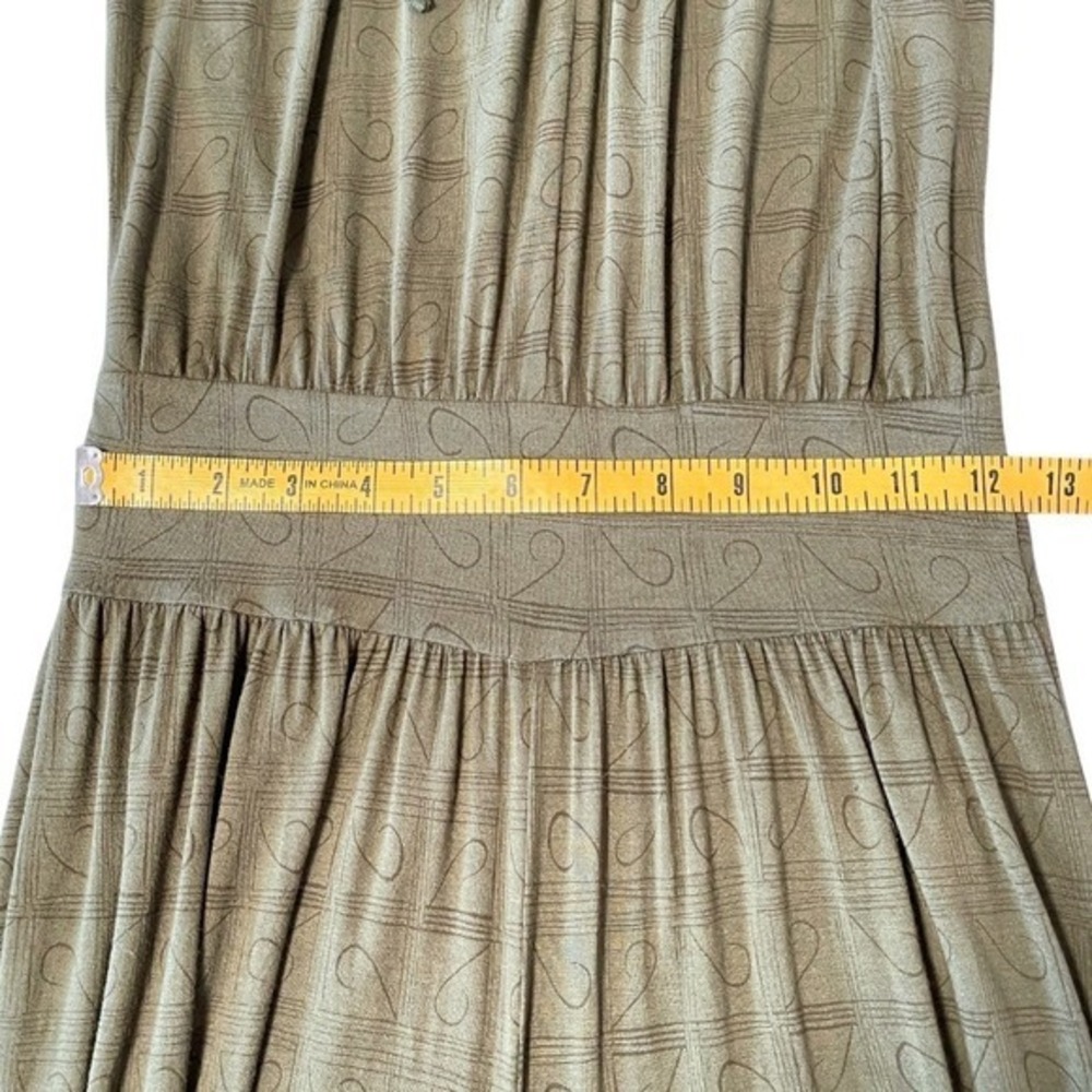 Sundance Jumpsuit Womens XS Green Felicity Cropped Wide Leg Boho Culotte Stretch - Picture 8 of 13